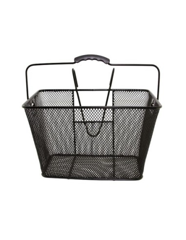 Square Steel Front Mesh Basket 333 Black.